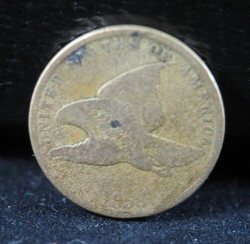 1858 1C Flying Eagle Large Letters Cent About Good Penny AG LL