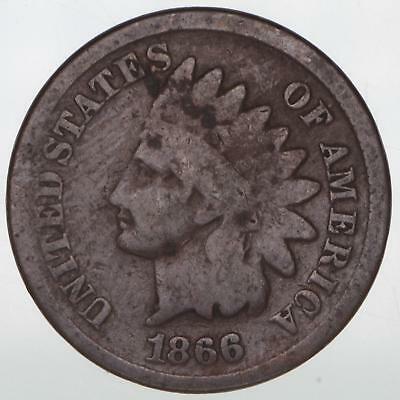 1866 Indian Head Cent Spots on the Obverse Full Date