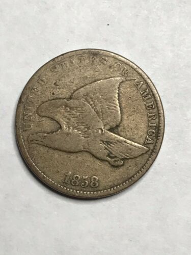 1858 Flying Eagle Cent Penny FINE** Small Letters** Nice!