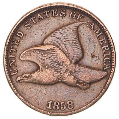 1858 Flying Eagle Cent Large Letters Very Fine Penny VF