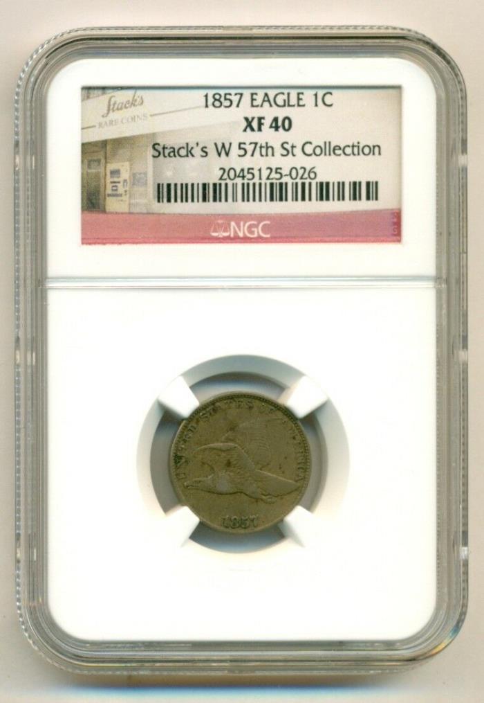 NGC 1857 Flying Eagle Cent XF40 Stack's W 57th St Collection
