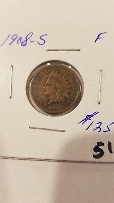 1908-S Indian Cent  F