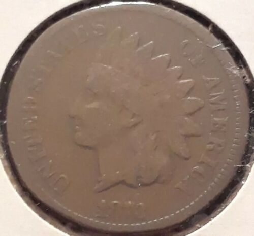 1873 Open 3 1C Indian Head Cent VG