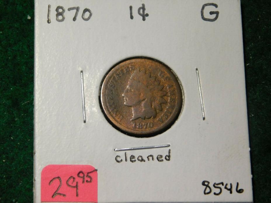 1870    Indian Head Cent