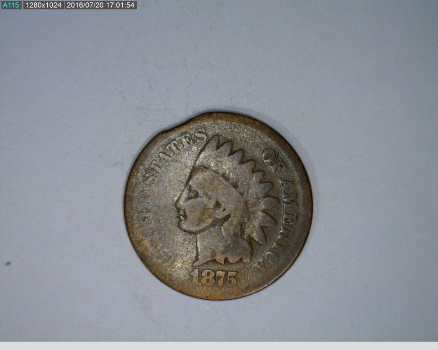 1875 1C Indian Head Cent ( 58s173 )