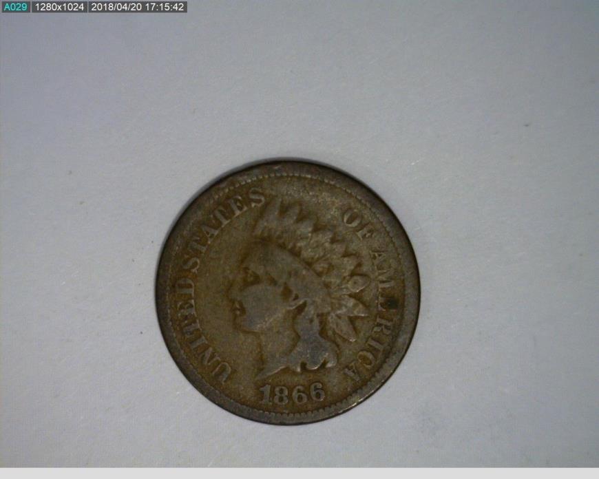 1866 1c Indian Head Cent ( 15s266 )