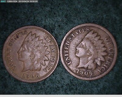 1908 & 1909 Indian Head Cents ( # 60s112 )