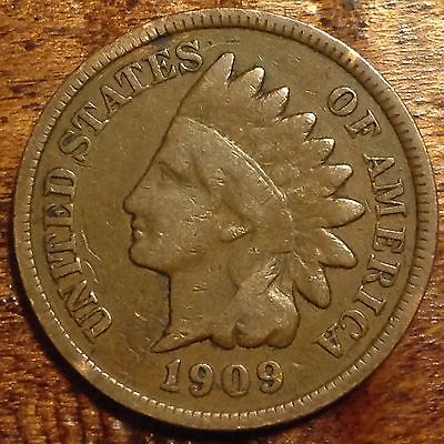 1909 INDIAN HEAD PENNY CENT NICE DETAILS US ANTIQUE CIVIL WAR COIN #188F