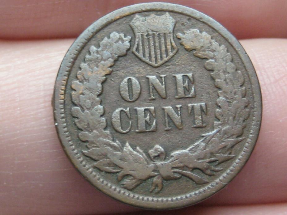 1886 Indian Head Cent Penny, Variety 1, Var 1, T1, Type 1- Fine Details