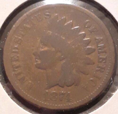 1874 1C Indian Head Cent VG