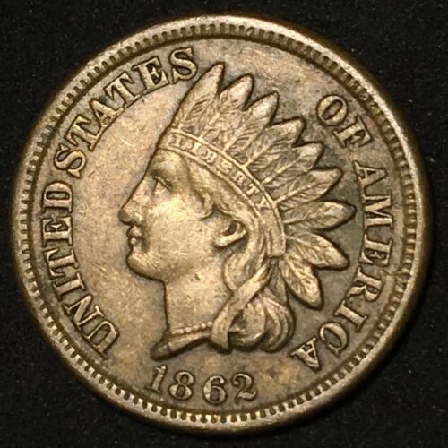 1862 Indian Head Penny EF+ ~SHARP~Natural Toning Civil War IHC free S/H