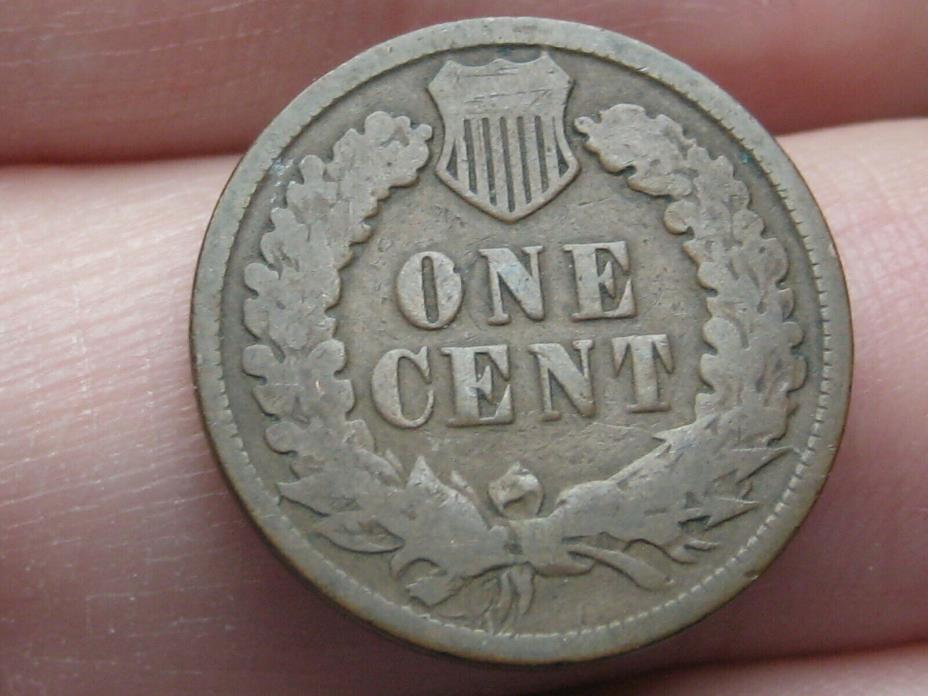 1886 Indian Head Cent Penny, Variety 1, Var 1, T1, Type 1- Good/VG Details