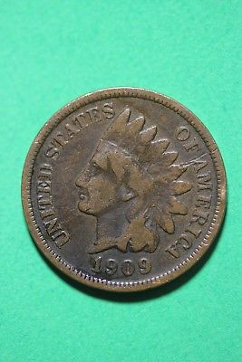 1909 Indian Head Cent Penny Bronze Exact Coin Pictured Flat Rate Shipping OCE801