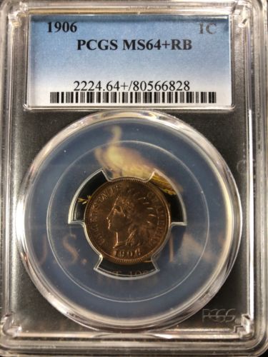 1906 Indian Head Cent Penny PCGS MS64+RB- Nice Luster, Eye Appeal SouthernEagle