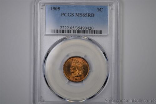 1905 Indian Head Cent Penny .01c 1C Look PCGS MS 65 RD | 11990