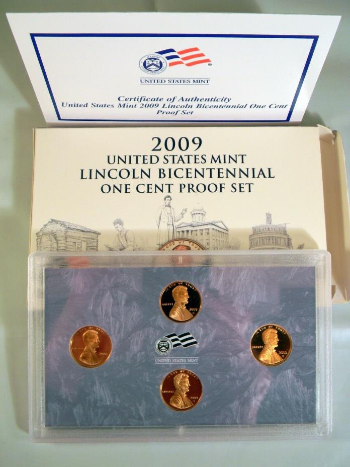 2009 S Lincoln Cent Proof Set Bicentennial Original Box And COA US Mint Toning
