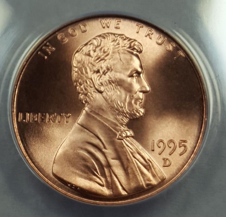 1995-D ANACS MS69RD SUPERB GEM BU LINCOLN CENT SOLO FINEST NONE BETTER 6187535