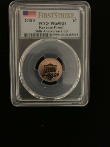 2018 - S  Lincoln Cent - PCGS  PR69RD  Reverse Proof - First Strike