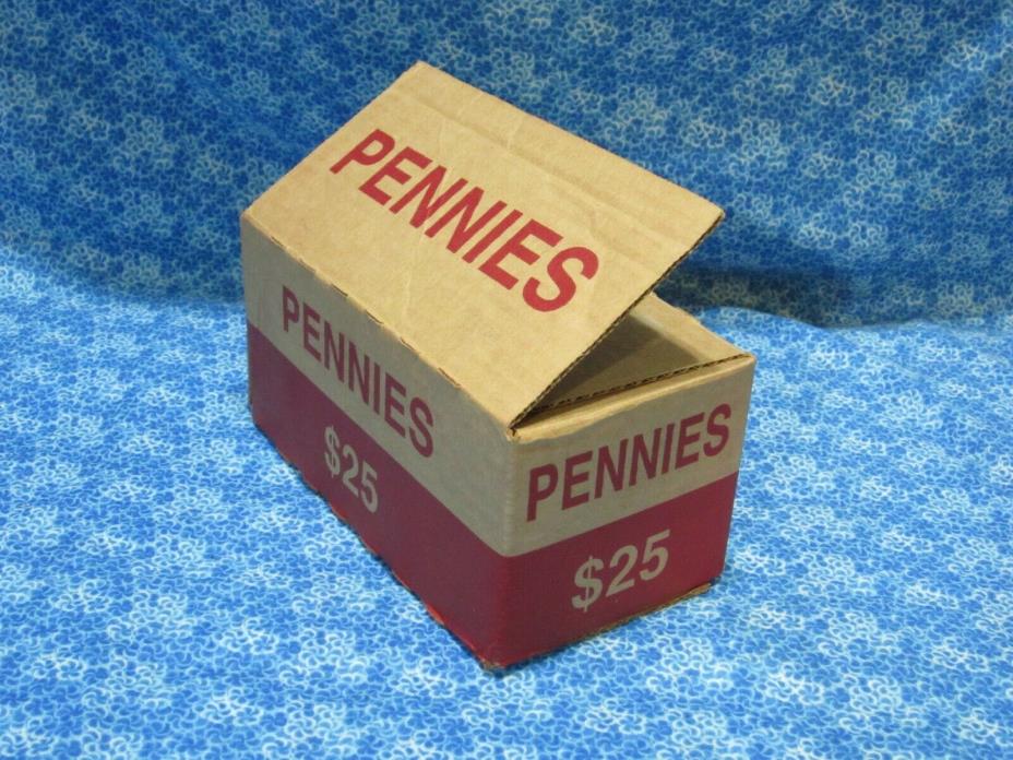 2019-D Uncirculated Penny Cent 50 Roll Bank Box 2500 Coin Lincoln Shield Pennies