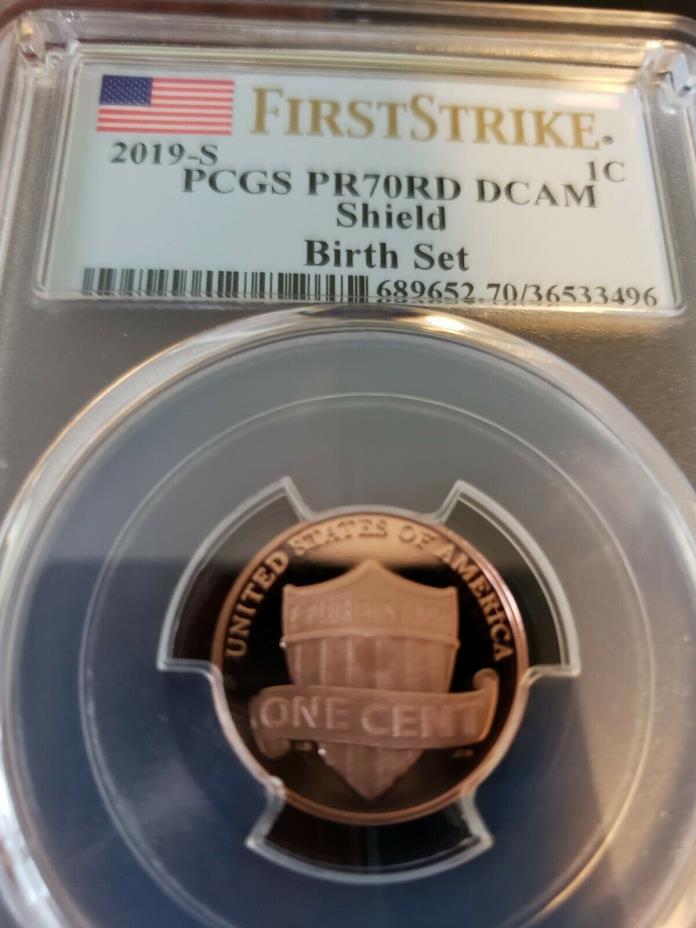 2019 S 1C Lincoln Cent Birth Set PCGS PR70DCAM First Strike! SHARP!!!