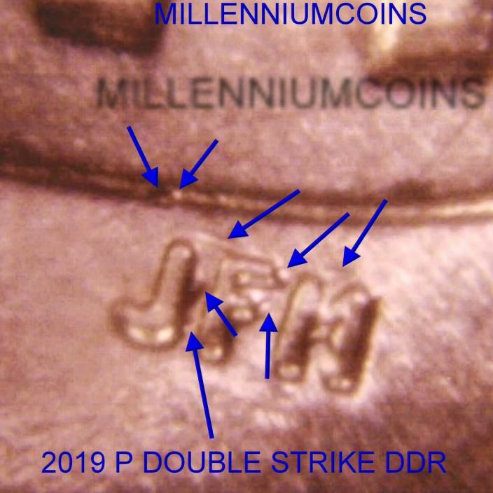 2019 P SHIELD PENNY / * SPECIAL OFFER * / DOUBLED DIE  / MISALIGNED / FROM ROLL
