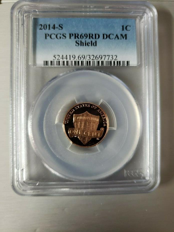 2014-S Lincoln Cent PR69RD DCAM PCGS Proof 69 Red Deep Cameo Shield