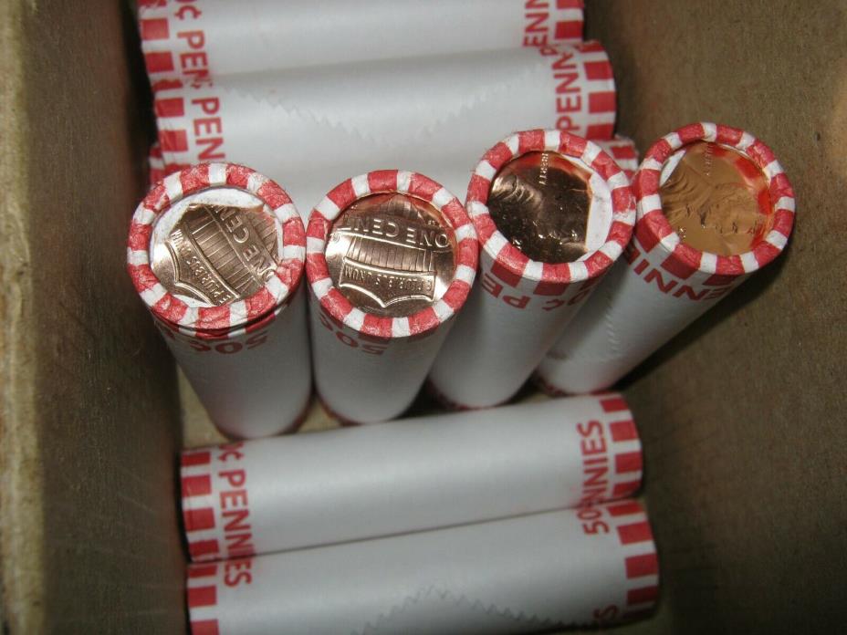2019 P pennies 15 obw rolls heads/tails, right from the armory.Tight rolls clean