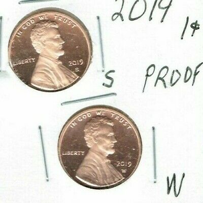 2019-S Shield Lincoln (Proof) with 2019-W Proof (2 Coins)