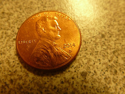 2014 D (Denver Mint) Lincoln Cent One Penny Lincoln Shield