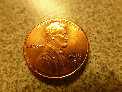 2010 D (Denver Mint) Lincoln Cent One Penny Lincoln Shield