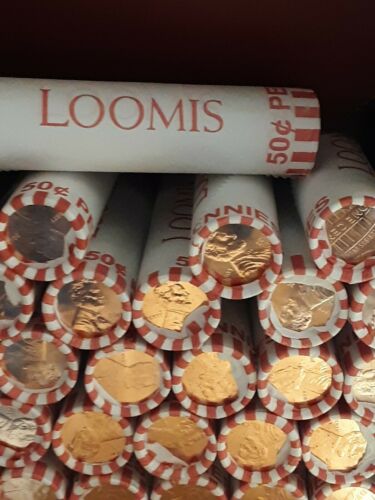 2019 -d Lincolin penny roll shield penny...5 rolls Heads/ tails rolls...BU rolls