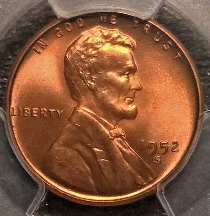 1952-S Lincoln Cent  PCGS MS67+RD CAC  POP TOP -  Beautiful!!!