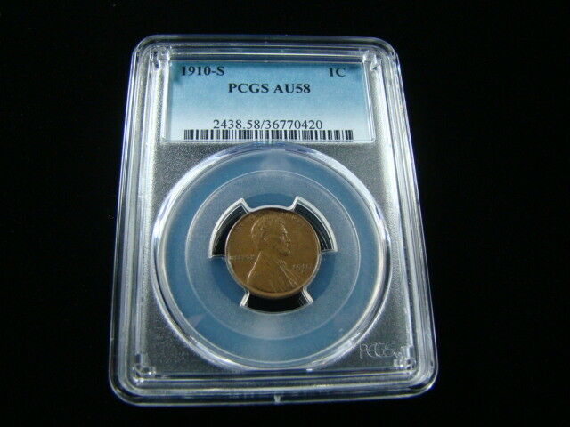 1910-S Lincoln Cent PCGS Graded AU58 Very Nice!!