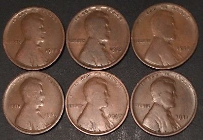 1909-P 1910-P 1911-P 1912-P 1913-P 1914-P  AVERAGE CIRCULATED// LINCOLN CENTS!
