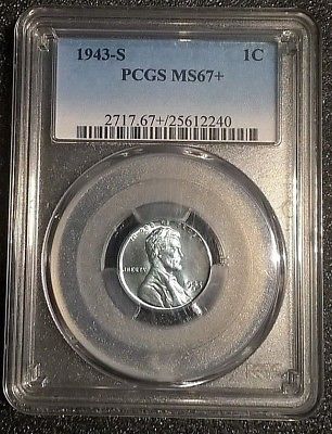 1943-S Lincoln Cent  PCGS MS67+