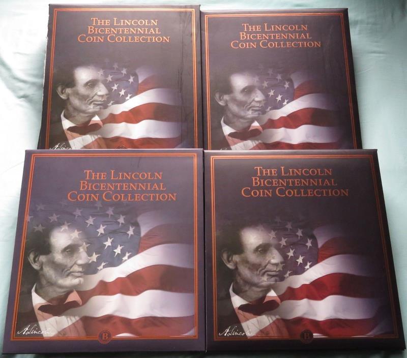 1909-2017 The Lincoln Bicentennial Coin Collection Set, 113 Panels in 4 Volumes