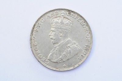 mw1581 Straits Settlements; Silver 50 Cents 1920 George V  KM#35.1  XF