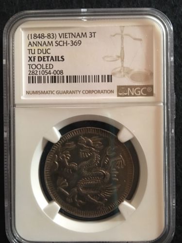 NGC 1848-83 Vietnam 3T Annam Dragon XF SCH-369 TU DUC