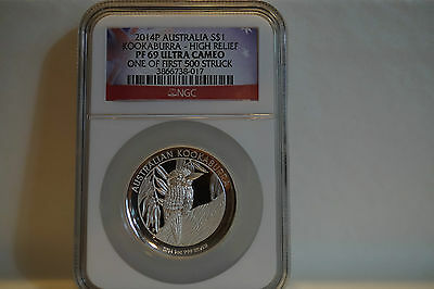 2014-P Australia High Relief Kookaburra NGC PF69 U/C