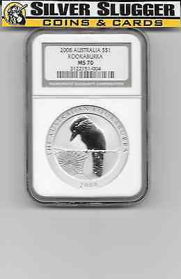 2008 Australia Kookaburra 1 oz silver coin NGC MS 70!