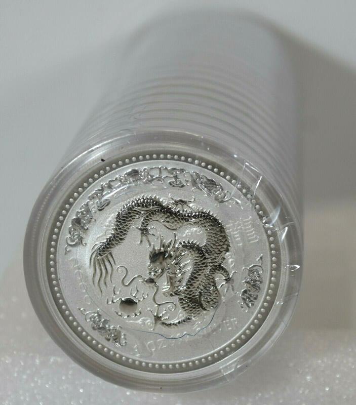 RARE 2000 AUSTRALIA SILVER LUNAR DRAGON SERIES 1 MINT ROLL SEALED 20PC $1 1oz