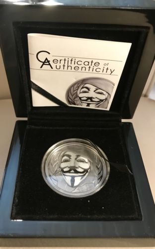 2016 Guy Fawkes $5 .999 Silver Coin