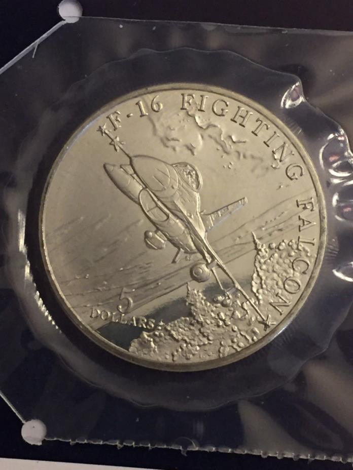 F-16 Fighting Falcon $5 Commemorative Coin, Marshall Islands