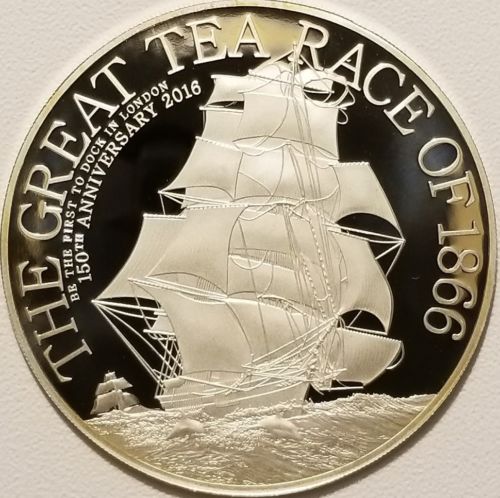 2016 Cook Islands $2 The Great Tea Race of 1866 Coin 8g .999 Fine Silver - BU