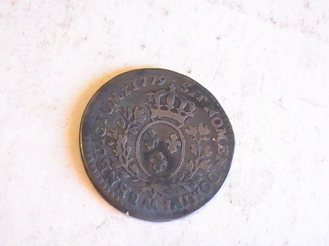 FRANCE LUD.  ECU LOUIS XVI 1779 COIN  22MM