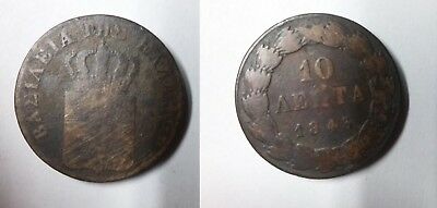 Rare 1843 Greece-10 lepta