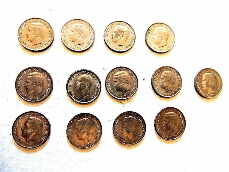 1964 - 1970 Greek Fifty (50) Lepta Coin 
