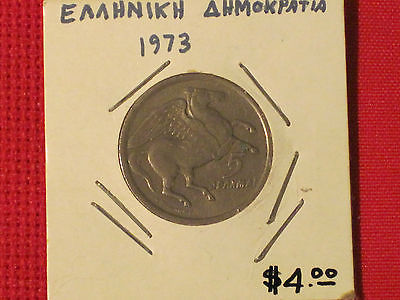 *** 1973  5 Drachmai / Greece  /  Nice example.  KM# 109.1