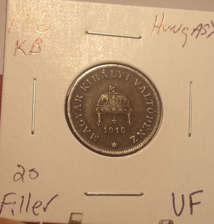 1916 KB Hungary 20 Filler VF... Priced To Sell 2146