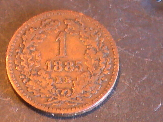 Hungary 1 Krajczar 1885 KB Franz Joseph I. Austria COIN
